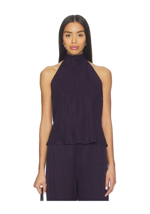 LESET Kim Halter Top in Purple. Size L. Also in S, M.
