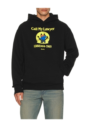 Market Smiley Call My Lawyer Bear Hoodie in Black. Size L. Also in S, M, XL/1X.