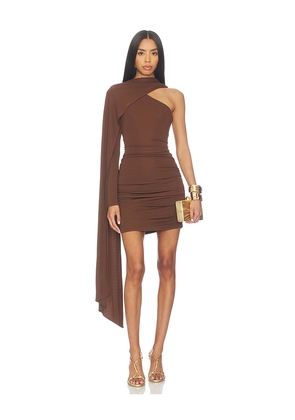 NBD Allona Mini Dress in Brown. Size L. Also in M, S, XS, XXS.