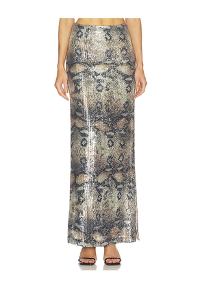 Le Superbe Maxi Slip Skirt in Grey. Size L. Also in XS, S.