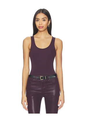 L'AGENCE Adira Scoop Neck Tank in Wine. Size L. Also in XXS, XS, S, M, XL.