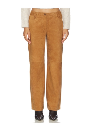 La Ligne Suede Jenny Pant in Brown. Size M. Also in S.