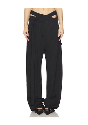Ottolinger Signature Wrap Suit Pant in Black. Size 34/0. Also in 36/2, 38/4.