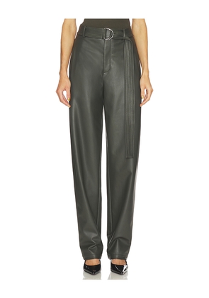 Lapointe Faux Leather Belted Tapered in Dark Green. Size 0. Also in 4, 2.