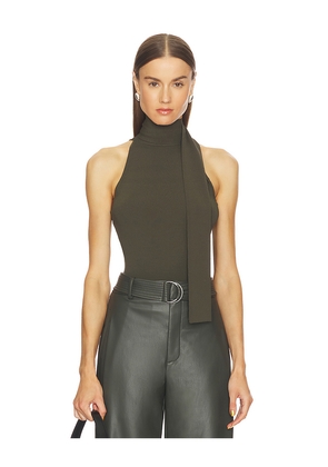 Lapointe Viscose Halter Top in Dark Green. Size L. Also in S, XS, M.