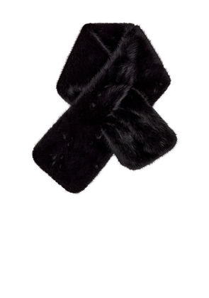 Lovers and Friends Faux Mink Scarf in Black.