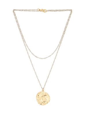 Lovers and Friends Vivia Necklace in Metallic Gold.