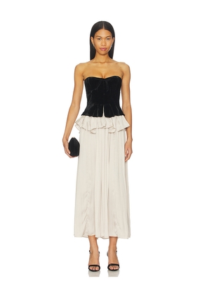 LPA Lauretta Midi Dress in Black. Size L. Also in XXS, XS, S, M, XL.