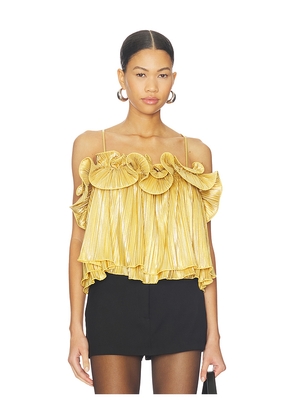Lovers and Friends Aleena Top in Metallic Gold. Size L. Also in XXS, XS, S, M, XL.