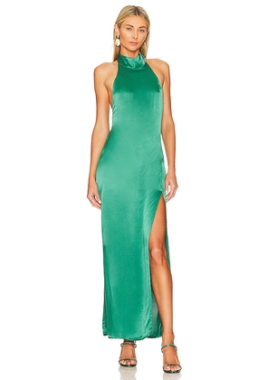SNDYS x REVOLVE Halter Maxi Dress in Green. Size XL. Also in XS, M, L, XXL.