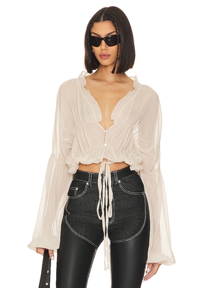 SNDYS Bali Top in Cream. Size L. Also in XS, S, M, XL, XXL.