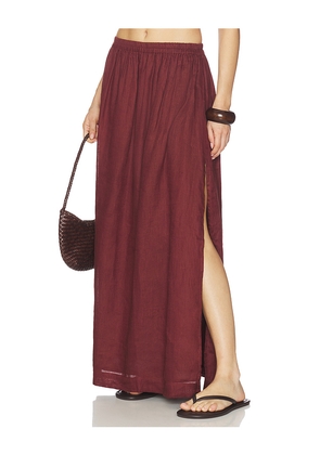 MIKOH Ciel Maxi Skirt in Brown. Size 1/S. Also in 2/M.