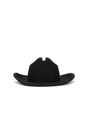 Lack of Color Raffia Cowboy Hat in Black. Size 55. Also in 57, 59.