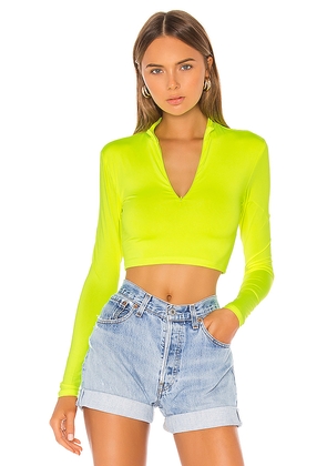 superdown Nicky Zip Crop Top in Yellow. Size M. Also in XXS, S.