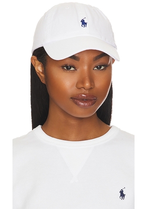 Polo Ralph Lauren Chino Cap in White.