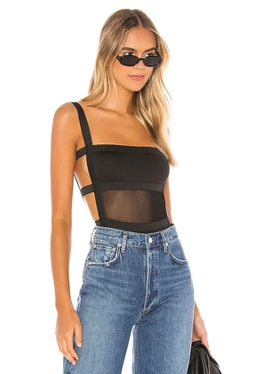 superdown Camille Strappy Back Bodysuit in Black. Size M. Also in L, XL.