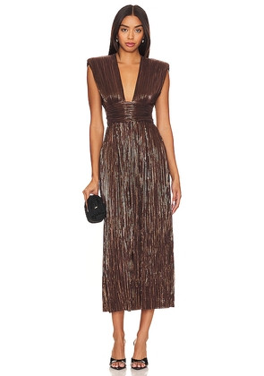 Sabina Musayev Tinka Dress in Brown. Size L. Also in S, XS.