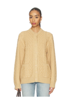 Lovers and Friends Barbetta Cable Cardigan in Brown. Size L. Also in XS, XXS, S, M.