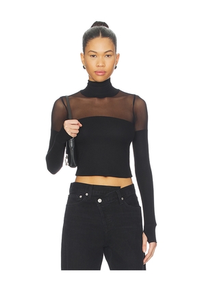 Michael Lauren Marvel Longsleeve Turtleneck Top in Black. Size L. Also in XS, S, M, XL.
