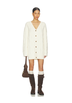 Lovers and Friends Abella Cardigan Mini Dress in Cream. Size L. Also in M, S, XL, XS, XXS.