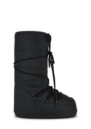 MOON BOOT Icon Rubber Boot in Black. Size 39-41. Also in 42-44, 45-47.