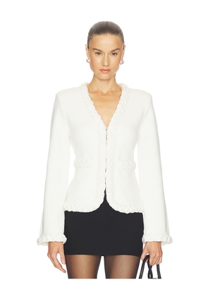 MAJORELLE Kiella Cardigan in Ivory. Size L. Also in XS, S, M, XL.