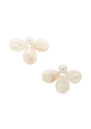 Lovers and Friends Corinne Earrings in Ivory.