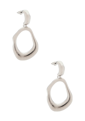 Lovers and Friends Karina Earrings in Metallic Silver.