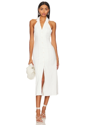 SNDYS x REVOLVE Button Down Midi Dress in White. Size S. Also in XXS.