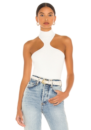 superdown Kallie Halter Bodysuit in White. Size M. Also in S.
