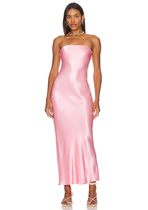 SNDYS X Revolve Angel Strapless Midi Dress in Pink. Size L. Also in S, XXS, XS, M, XL, XXL.