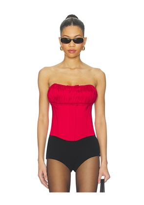 LPA Audrey Corset Top in Burgundy. Size L. Also in XXS, XS, S, M, XL.