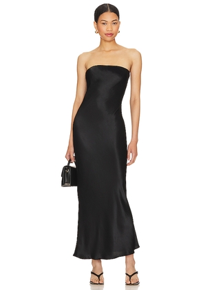 SNDYS Angel Strapless Midi Dress in Black. Size L. Also in S, XS, M, XL, XXL.