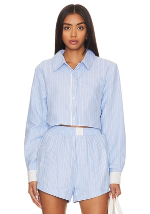 SNDYS x REVOLVE Darian Stripe Top in Baby Blue. Size XL. Also in XXL.
