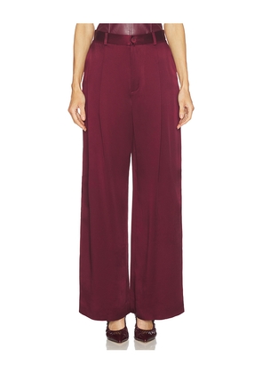 Lapointe Satin Pleated Wide Leg in Red. Size 0. Also in 2, 4.