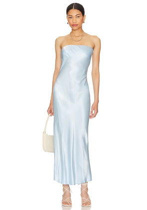 SNDYS X Revolve Angel Strapless Midi Dress in Baby Blue. Size L. Also in M, XL, XXL.