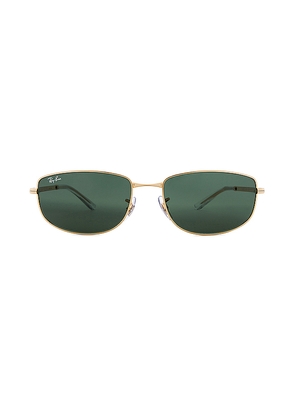 Ray-Ban Rectangle Sunglasses in Metallic Gold.