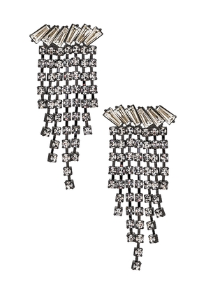 petit moments Amelia Earrings in Silver in Metallic Silver.