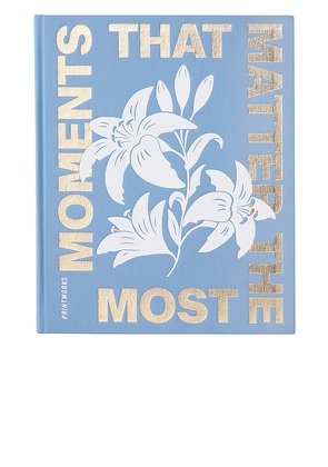Printworks Moments That Matter The Most Photo Album in Blue.