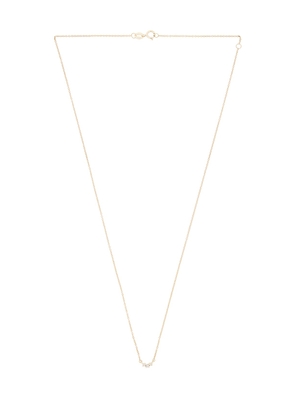 STONE AND STRAND Dainty Diamond Trio Necklace in Metallic Gold.