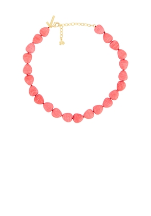 Lele Sadoughi Baroque Collar Necklace in Coral.