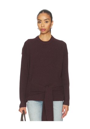 NAADAM Premium Cashmino Crewneck Sweater in Wine. Size L. Also in XS, S, M.
