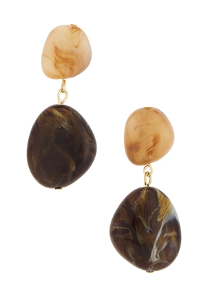 Lovers and Friends Fallon Earrings in Metallic Gold,Brown.