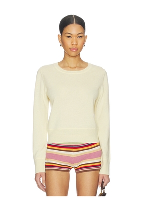 NAADAM Crew Pullover in Yellow. Size L. Also in XS, S, M.