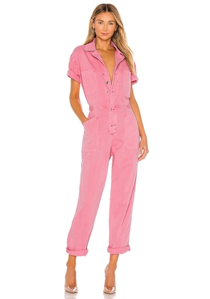 PISTOLA Grover Jumpsuit in Pink. Size L. Also in M, S, XS.