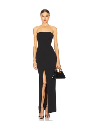 SOLACE London Bysha Maxi Dress in Black. Size 0. Also in 2, 4, 6, 10, 12.