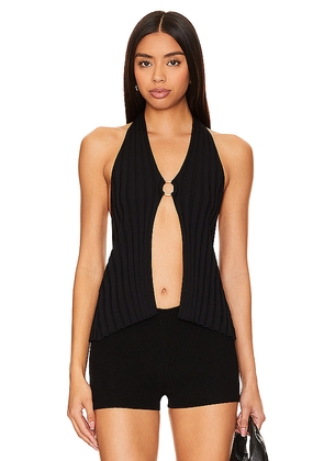 superdown Eliana Open Front Top in Black. Size L. Also in M.