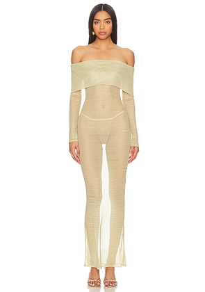 superdown Seraphina Off Shoulder Dress in Neutral. Size M. Also in L, XL.