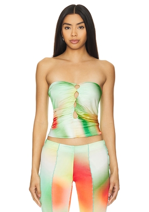 SIEDRES x REVOLVE Day Top in Green,Orange. Size M. Also in S, XS.