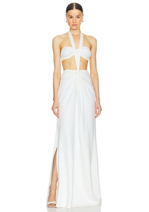 Sid Neigum Bandeau Knot Knit Dress in Cream. Size L. Also in XL, XS.